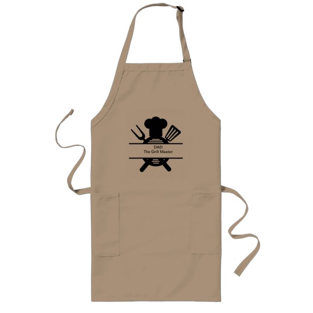 Custom Personalised  Flippin Awesome Dad Long Apron (Front)