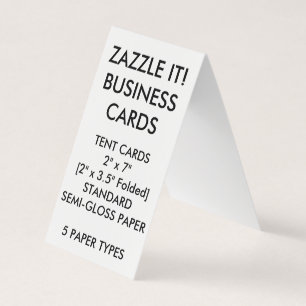 Custom Personalised Folded Tent Business Cards