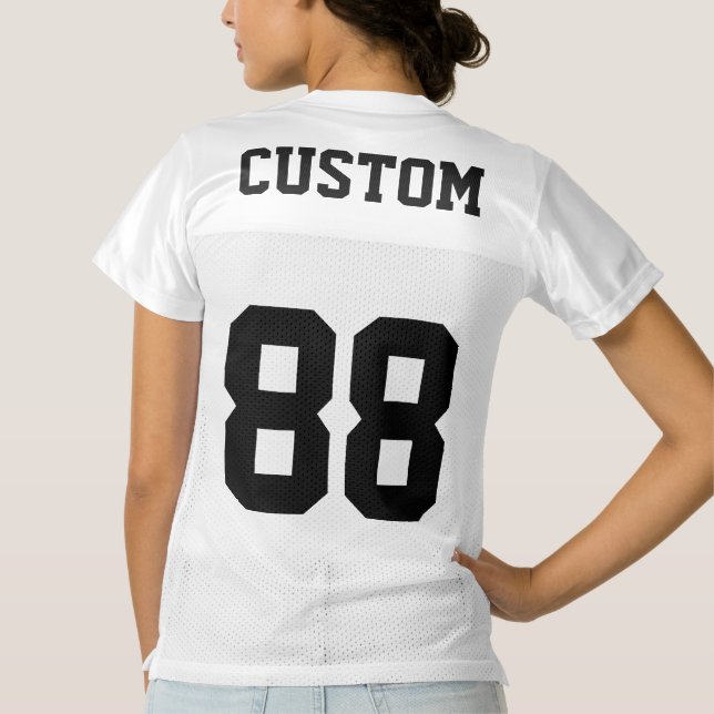 Custom Personalised Football Jersey Blank Template (Back)