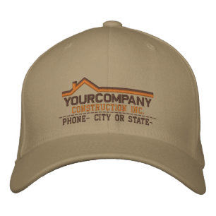 Custom Personalised for Your Construction Business Embroidered Hat