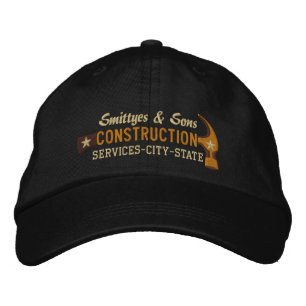 Custom Personalised for Your Construction Business Embroidered Hat