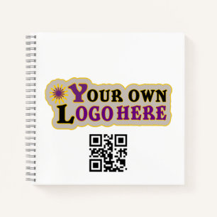 custom personalised front Logo back text Notebook