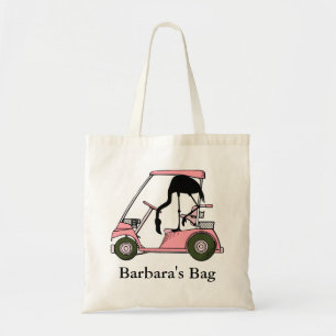 Custom Personalised Funny Golf Theme Flamingo Tote Bag