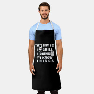 Custom Personalised Funny Mens Women I Grill Chef Apron