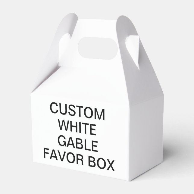 Custom Personalised Gable Favour Box (Front Side)