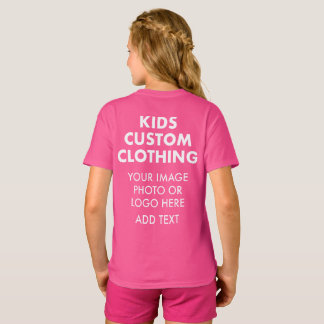Custom Personalised GIRL'S T-SHIRT - WOW PINK