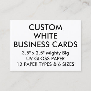 Custom Personalised GLOSS 3.5"x2.5" Business Cards