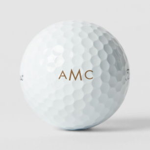 Custom Personalised Gold Monogram Titleist Pro VI Golf Balls