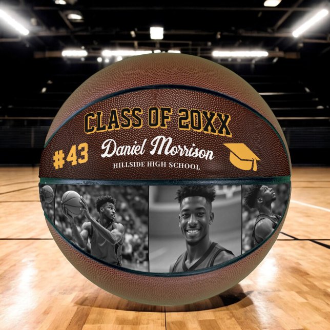 Custom Personalised Graduation Senior Photo  Basketball (Creator Uploaded)
