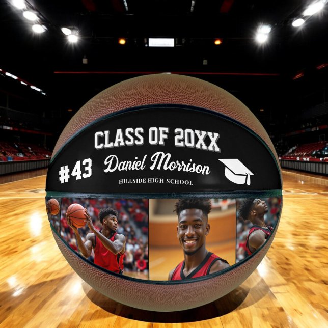 Custom Personalised Graduation Senior Photo  Basketball (Creator Uploaded)
