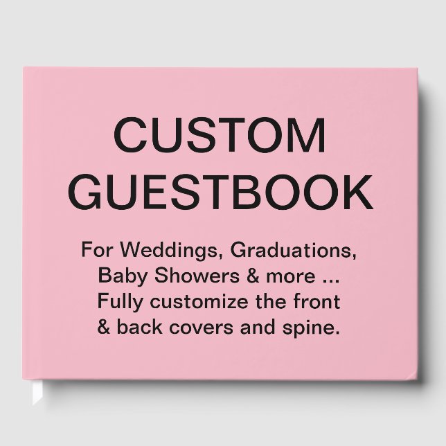 Custom Personalised Guestbook Blank Template (Front)
