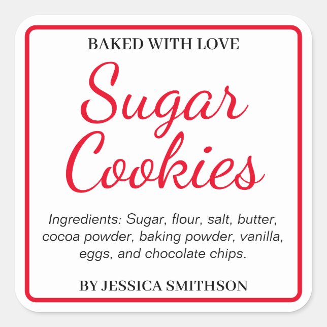 Custom Personalised Homemade label HM001_20sqv1 (Front)