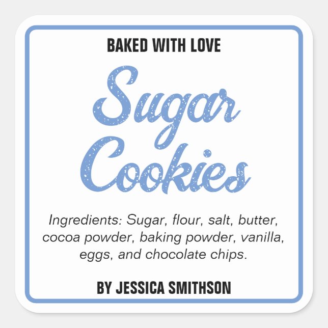 Custom Personalised Homemade label HM001_20sqv2 (Front)