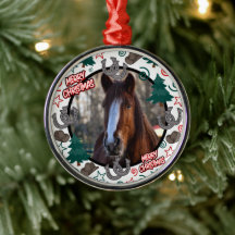Custom Personalised Horse Photo Christmas