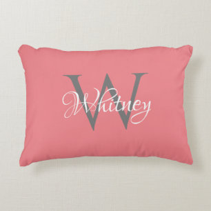Custom Personalised Initial Script Monogram Decorative Cushion