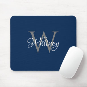 Custom Personalised Initial Script Monogram Mouse Pad