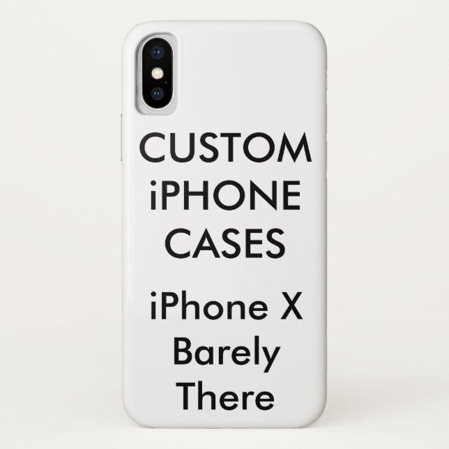 Custom Personalised iPhone X Barely There Case (Back)