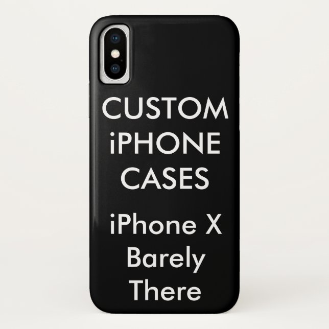 Custom Personalised iPhone X Barely There Case (Back)