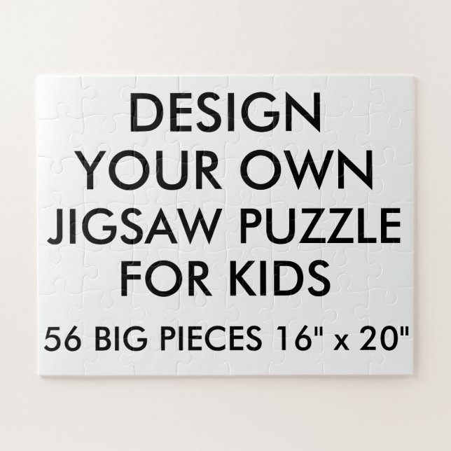 Custom Personalised Kids Jigsaw Puzzle 56 Big Pc. (Horizontal)