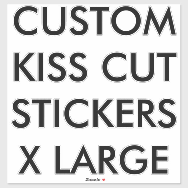 Custom Personalised KISS CUT STICKERS 14"x14" XL (Sheet)