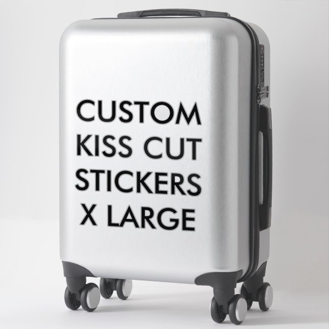 Custom Personalised KISS CUT STICKERS 14"x14" XL (Suitcase)