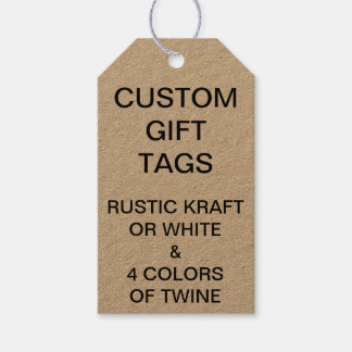 Custom Personalised Kraft Gift Tags Blank Template