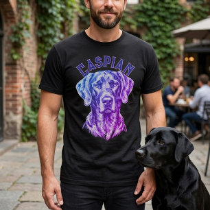 Custom Personalised Labrador Rainbow Watercolor  T-Shirt