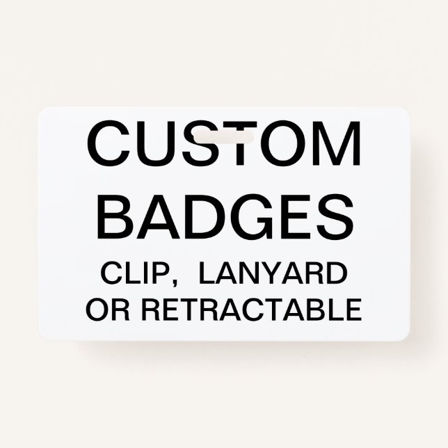 Custom Personalised LANYARD BADGE Template ID Badge (Front)