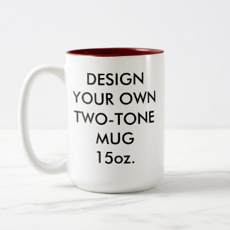 Custom Personalised Large 15oz Brown Two-Tone Mug