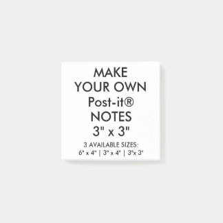 Custom Personalised Large 3" Square Post-it® Notes