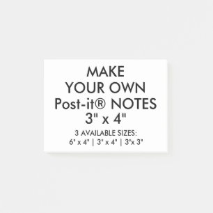 Custom Personalised Large 3" x 4" Post-it® Notes