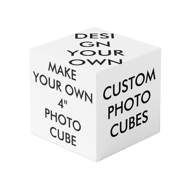 Custom Personalised Large 4" Photo Cube (Front Angled)