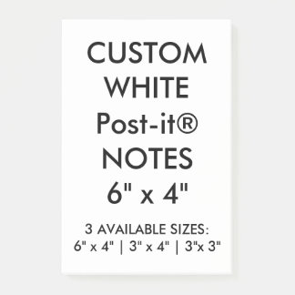Custom Personalised Large 6" x 4" Post-it® Notes