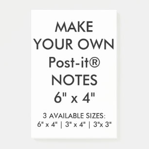 Custom Personalised Large 6" x 4" Post-it® Notes