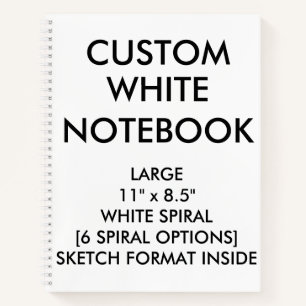 Custom Personalised Large BLANK SKETCH Notebook