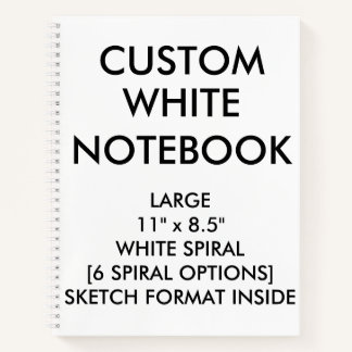 Custom Personalised Large BLANK SKETCH Notebook