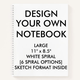 Custom Personalised Large BLANK SKETCH Notebook
