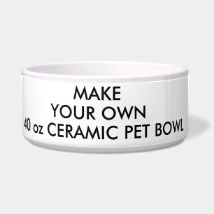 Custom Personalised Large Ceramic Dog Cat Pet Bowl