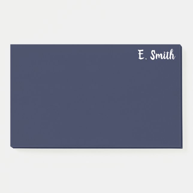 Custom Personalised Large Dark Blue Post-it Notes (Front)