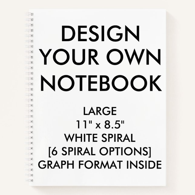 Custom Personalised Large GRAPH Notebook (Front)