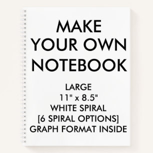 Custom Personalised Large GRAPH Notebook