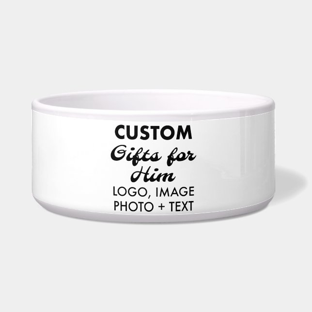 Custom personalised Large Pet Dog Bowl 7" (Front)