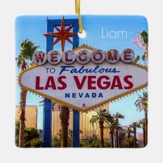 Custom Personalised Las Vegas Ceramic Ornament