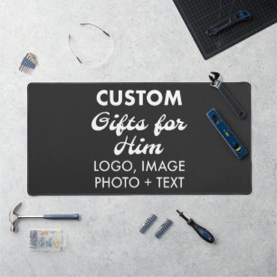 Custom Personalised Lead Grey Desk Mat
