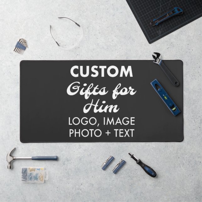 Custom Personalised Lead Grey Desk Mat (Workstation)