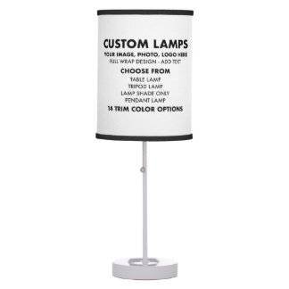 Custom personalised LINEN Shade TABLE Lamp