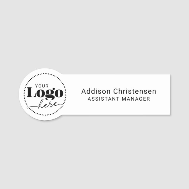 Custom Personalised Logo Business Name Tag (Front)