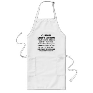 Custom Personalised Long Chef's Apron 30" x 24"
