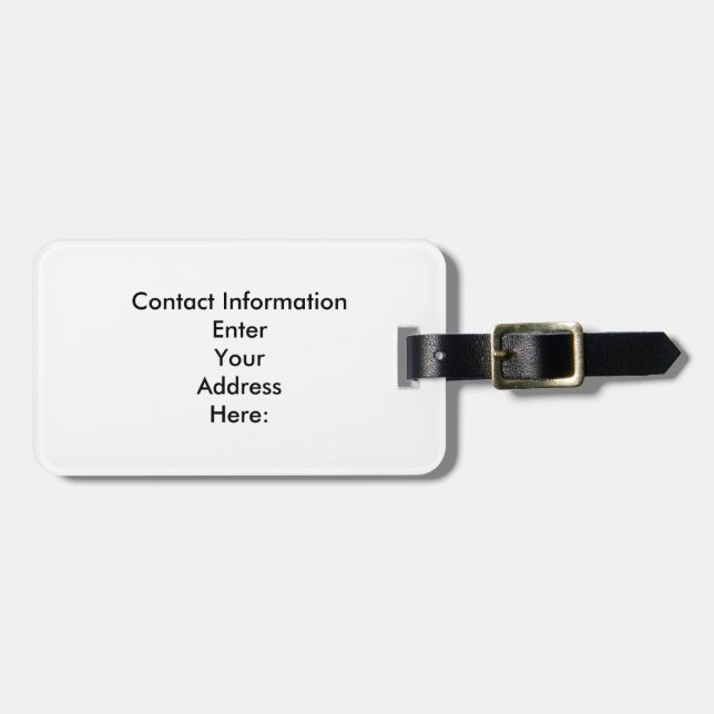 Custom Personalised Luggage Tag (Front Horizontal)