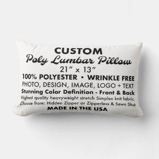 Custom personalised Lumber Photo Pillow w/ Zipper